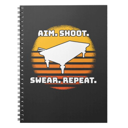 Billiard Retro Vintag Notizblock (Vorderseite)