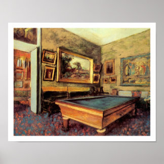 Billiard Room in Meni-Hubert von Degas Poster