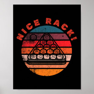 Billiard Schöne Rack Spieler Lustig Billard Vintag Poster