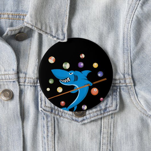 Billiard Shark 8 Ball Player Pool Table Cue Stick Button (Beispiel)