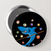 Billiard Shark 8 Ball Player Pool Table Cue Stick Button (Vorne & Hinten)