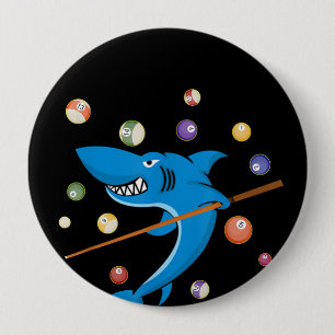 Billiard Shark 8 Ball Player Pool Table Cue Stick Button
