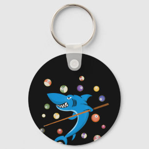 Billiard Shark 8 Ball Player Pool Table Cue Stick Schlüsselanhänger