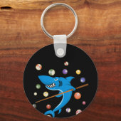 Billiard Shark 8 Ball Player Pool Table Cue Stick Schlüsselanhänger (Vorderseite)