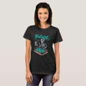 Billiard Skeleton - Billard Cue 8-Ball Pool T-Shirt (Vorne ganz)