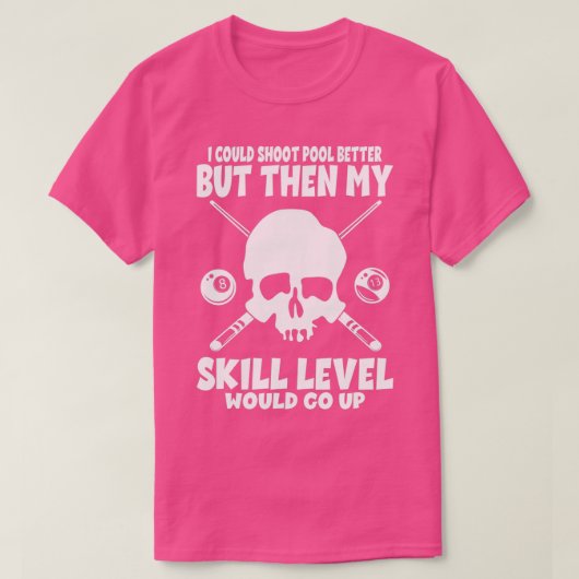 Billiard Skull 8ball Billardspieler T-Shirt (Design vorne)