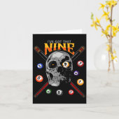 Billiard Skull Pool Billiard Karte (Gelbe Blume)