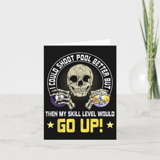 Billiard Skull Pool Snooker Billiard Ball Table N Karte (Vorderseite)