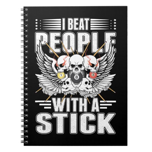 Billiard Snooker Cue Sports Pool Player Notizblock (Vorderseite)