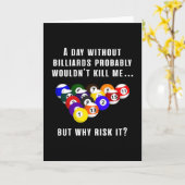 Billiard Snooker Pool 8 Ball Funny Gift Karte (Gelbe Blume)