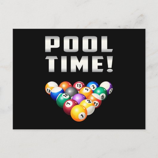 Billiard Snooker Pool 8 Ball Funny Gift Postkarte (Vorderseite)