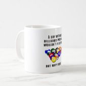 Billiard Snooker Pool Billiards Funny Gift Idee Kaffeetasse (Vorderseite Links)