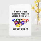 Billiard Snooker Pool Billiards Funny Gift Idee Karte (Gelbe Blume)