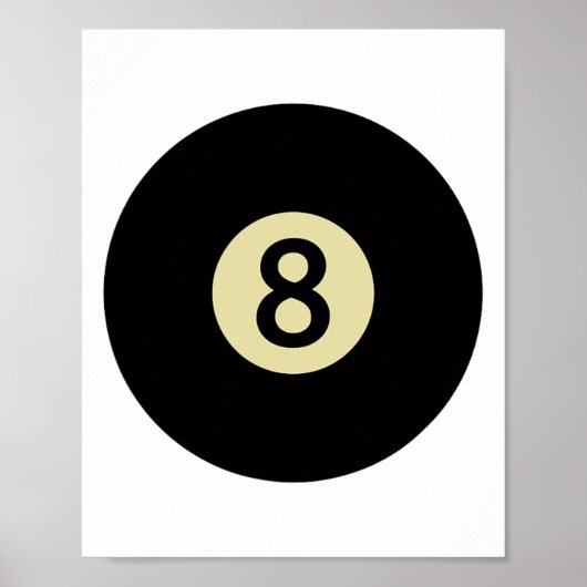 Billiard Snooker Pool Ll Nummer 8 Billiard Player Poster (Vorne)