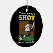 Billiard Snooker Retro Keramik Ornament (Rechts)
