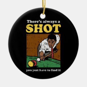 Billiard Snooker Retro Keramik Ornament