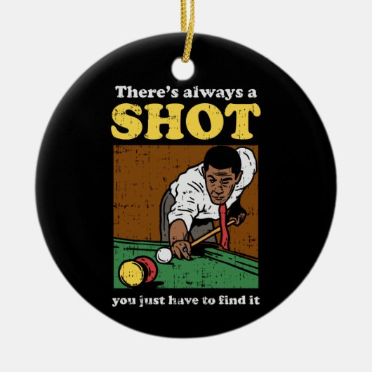 Billiard Snooker Retro Keramik Ornament (Vorne)