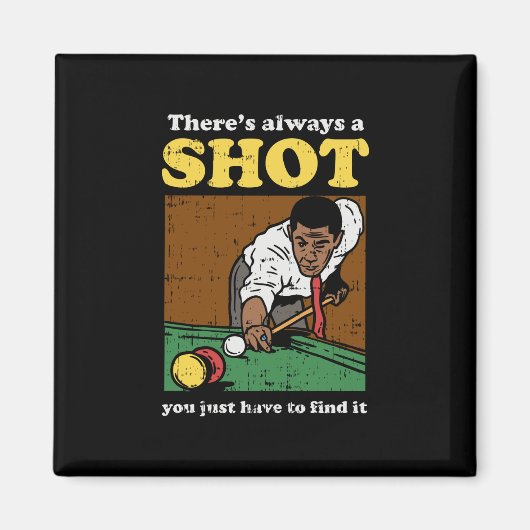 Billiard Snooker Retro Magnet (Vorne)