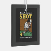 Billiard Snooker Retro Ornament Aus Glas (Vorderseite Rechts)