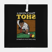 Billiard Snooker Retro Ornament Aus Glas (Rückseite)