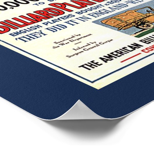 Billiard Spieler der America WW1-Spendenaktion Poster (Ecke)