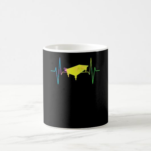 Billiard Table Heartbeat Kaffeetasse (Mittel)