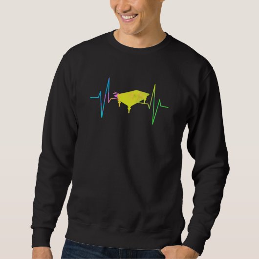 Billiard Table Heartbeat Sweatshirt (Vorderseite)
