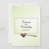 Billiard Thema Green Tint Hochzeit Einladung (Rückseite)