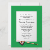 Billiard Theme Wedding Einladung (Vorderseite)