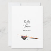 Billiard Theme Wedding Einladung (Rückseite)