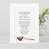 Billiard Theme Wedding Einladung (Stehend Vorderseite)