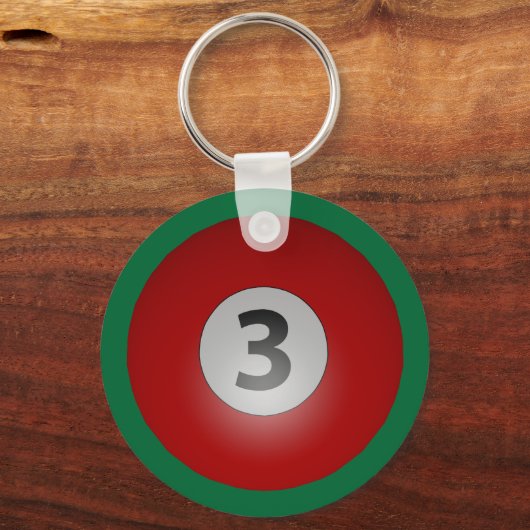 Billiard Three Ball Schlüsselanhänger (Vorderseite)