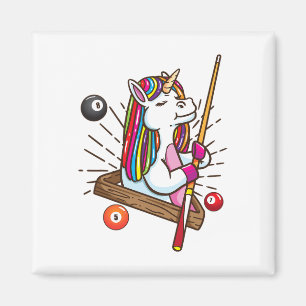 Billiard Unicorn Workhouse Pool Shirt Girls Schluc Magnet