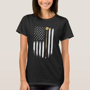 Billiard US-Flagge - 8 Ball Billiard Spiel Pool Sp T-Shirt