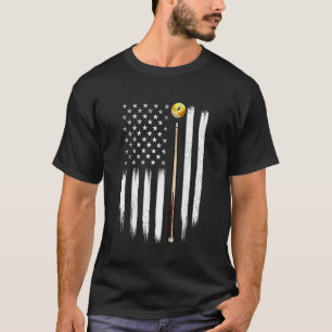 Billiard US-Flagge - 8 Ball Billiard Spiel Pool Sp T-Shirt