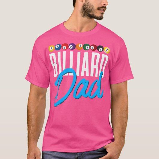 Billiard Vater Snooker Player Pool Billiard T-Shirt (Vorderseite)