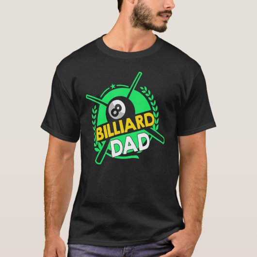Billiard Vater Vathers Day T-Shirt (Vorderseite)