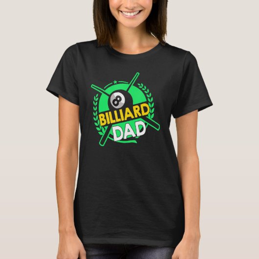 Billiard Vater Vathers Day T-Shirt (Vorderseite)