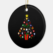 Billiard Weihnachtsbaum Keramik Ornament (Links)