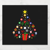 Billiard Weihnachtsbaum Schaumweinetikett (Einzelnes Label)