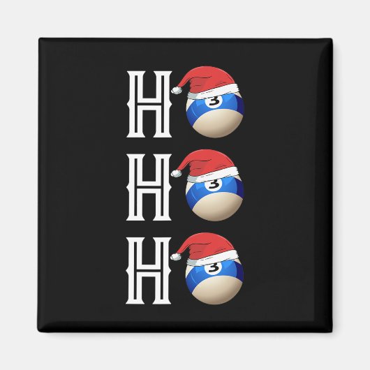 Billiard Weihnachtsfeier Weihnachtsmannmütze Pool Magnet (Vorne)