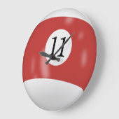 Billiardball-Nummer 11 Große Wanduhr (Winkel)