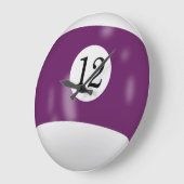 Billiardball-Nummer 12 Große Wanduhr (Winkel)