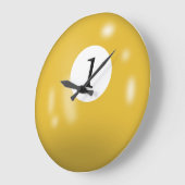 Billiardball Nummer 1 Große Wanduhr (Winkel)