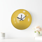 Billiardball Nummer 1 Große Wanduhr (Zuhause)