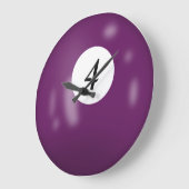 Billiardball Nummer 4 Große Wanduhr (Winkel)