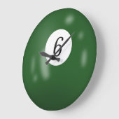 Billiardball Nummer 6 Große Wanduhr (Winkel)