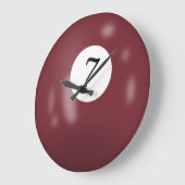 Billiardball Nummer 7 Große Wanduhr (Winkel)
