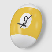 Billiardball Nummer 9 Große Wanduhr (Winkel)