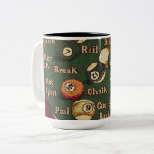 Billiardball Zweifarbige Tasse (Vorderseite Links)